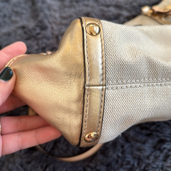 COACH Natalie Beige and gold shoulder tote bag - Picture 12 of 13